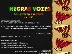 NEGRAS VOZES: DEFESA DE DISSERTAÇÃO
